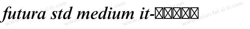 futura std medium it字体转换